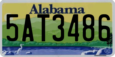 AL license plate 5AT3486