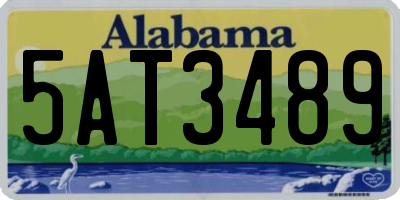 AL license plate 5AT3489