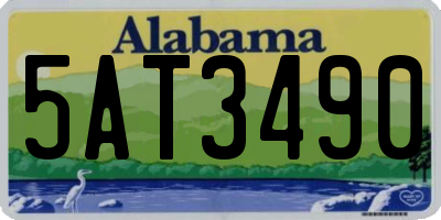 AL license plate 5AT3490