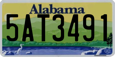 AL license plate 5AT3491