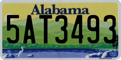 AL license plate 5AT3493