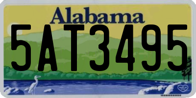 AL license plate 5AT3495
