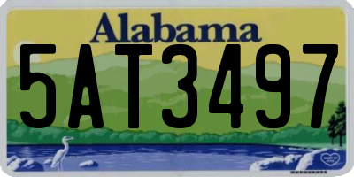 AL license plate 5AT3497