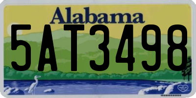 AL license plate 5AT3498
