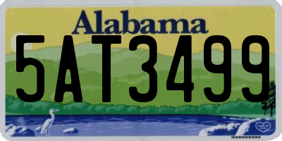 AL license plate 5AT3499