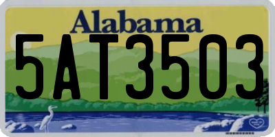 AL license plate 5AT3503