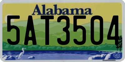 AL license plate 5AT3504