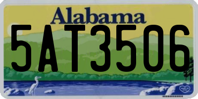 AL license plate 5AT3506
