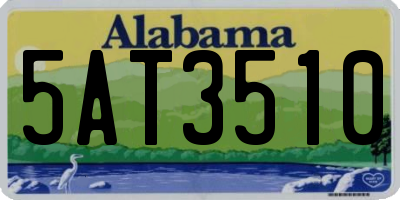 AL license plate 5AT3510