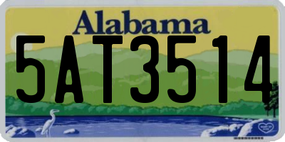 AL license plate 5AT3514
