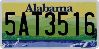 AL license plate 5AT3516