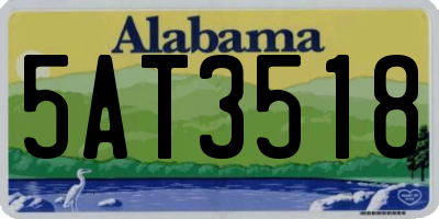 AL license plate 5AT3518