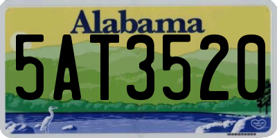 AL license plate 5AT3520