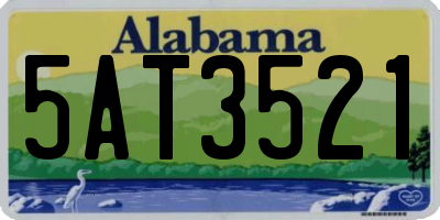 AL license plate 5AT3521