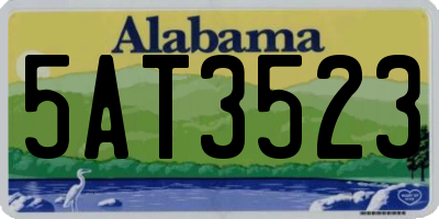 AL license plate 5AT3523