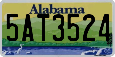 AL license plate 5AT3524