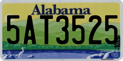 AL license plate 5AT3525