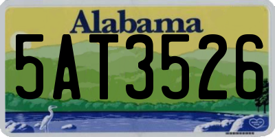 AL license plate 5AT3526
