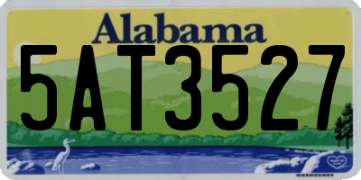 AL license plate 5AT3527