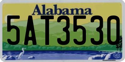 AL license plate 5AT3530