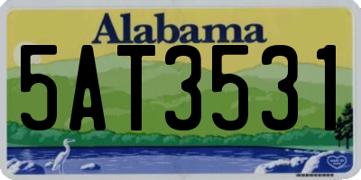 AL license plate 5AT3531