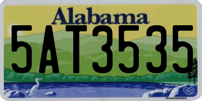 AL license plate 5AT3535