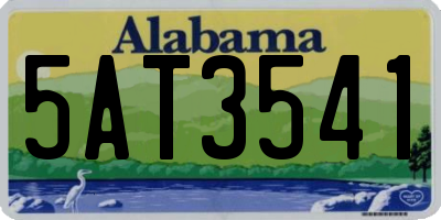 AL license plate 5AT3541
