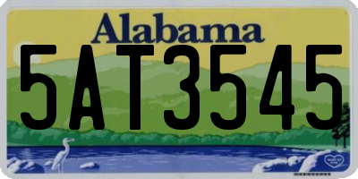 AL license plate 5AT3545