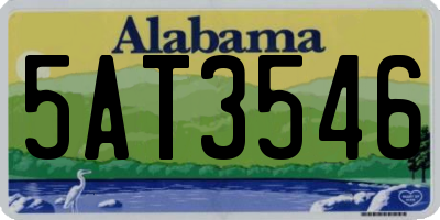 AL license plate 5AT3546