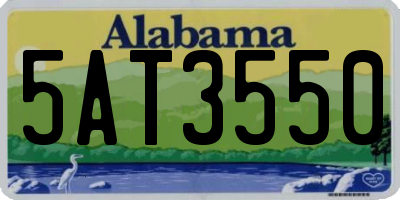 AL license plate 5AT3550