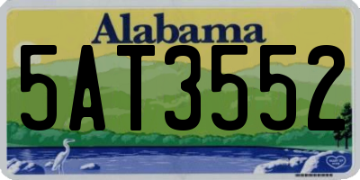 AL license plate 5AT3552