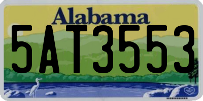 AL license plate 5AT3553