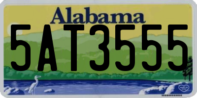 AL license plate 5AT3555
