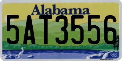AL license plate 5AT3556