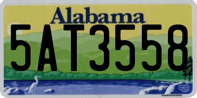 AL license plate 5AT3558