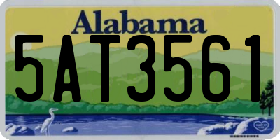 AL license plate 5AT3561