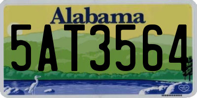 AL license plate 5AT3564