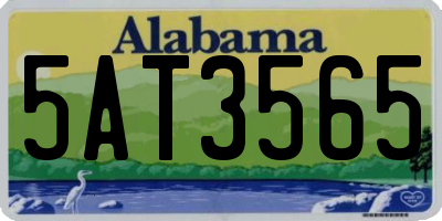 AL license plate 5AT3565