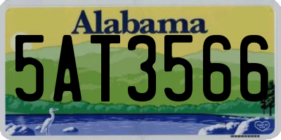 AL license plate 5AT3566