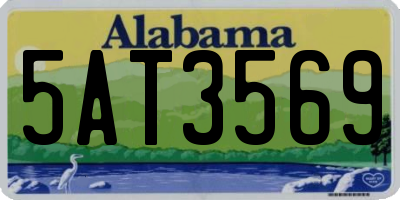 AL license plate 5AT3569