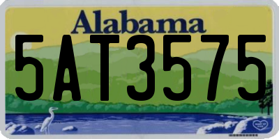 AL license plate 5AT3575