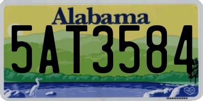 AL license plate 5AT3584