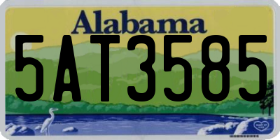 AL license plate 5AT3585