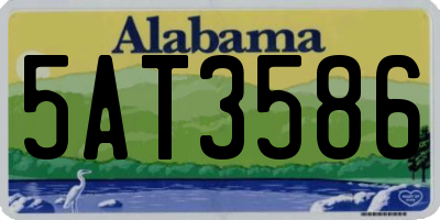 AL license plate 5AT3586