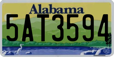 AL license plate 5AT3594