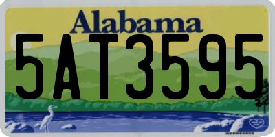 AL license plate 5AT3595