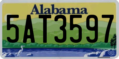 AL license plate 5AT3597