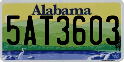 AL license plate 5AT3603