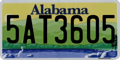 AL license plate 5AT3605