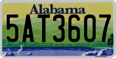AL license plate 5AT3607